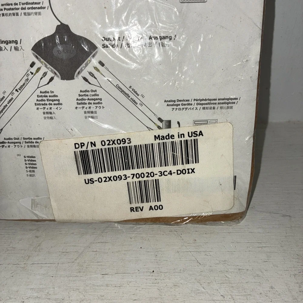 Dell Movie Studio Plus Adapter DP/N: 02X093 Made in the USA New In Package